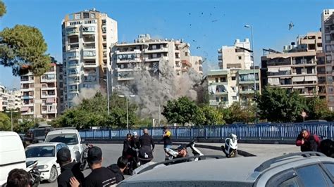 Video shows moment Israeli strike flattened building in Beirut